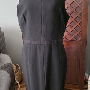 White House Black Market Classic Black Midi Dress